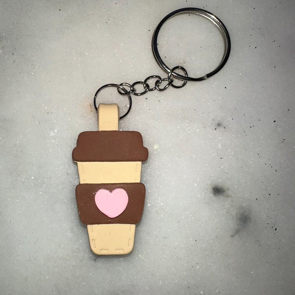 Handmade Polymer Clay Coffee ♥️Keychain or Bag Charm